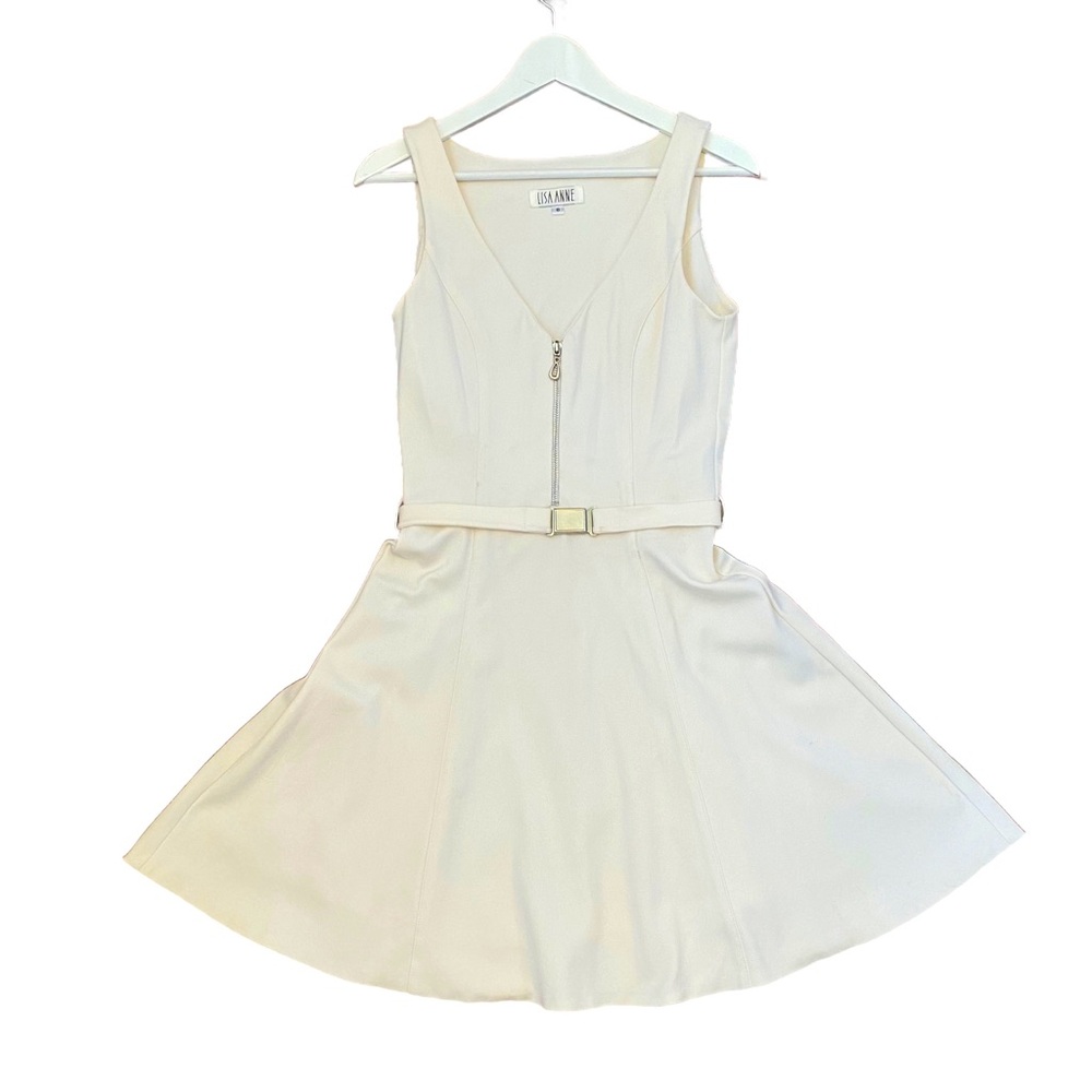 White Fitted Sundress/Evening Dress by Lisa Anne Size 8